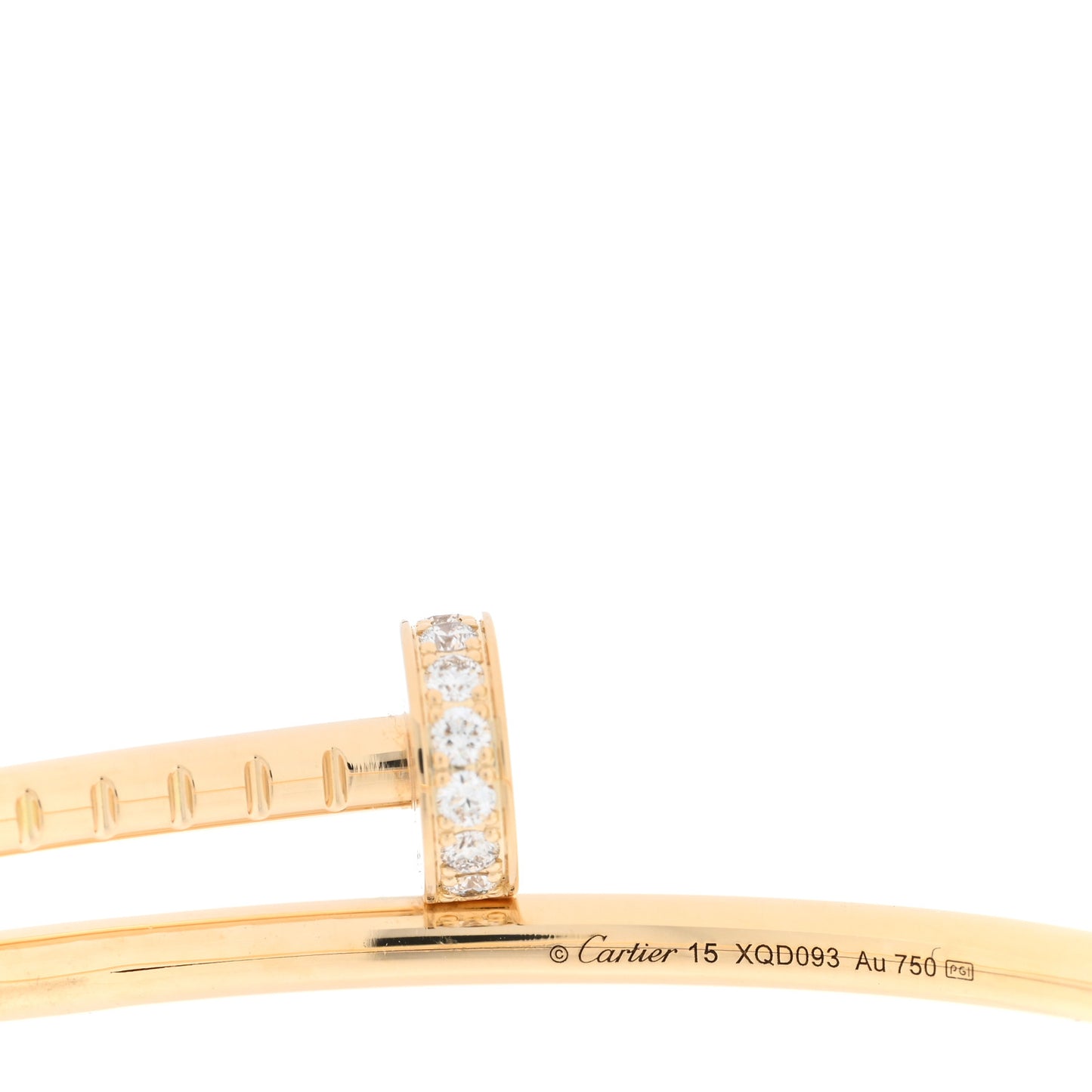 18K Yellow Gold Diamond Small Juste Un Clou Bracelet 15