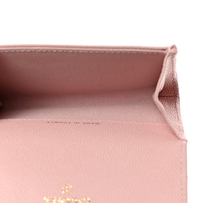 Chanel Caviar Quilted Flap Card Holder Wallet Light Pink 6 of 9