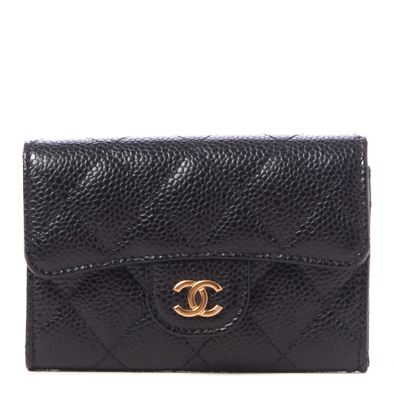 Chanel Caviar Quilted Flap Card Holder Black 1 of 9