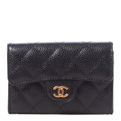 Chanel Caviar Quilted Flap Card Holder Black 1 of 9