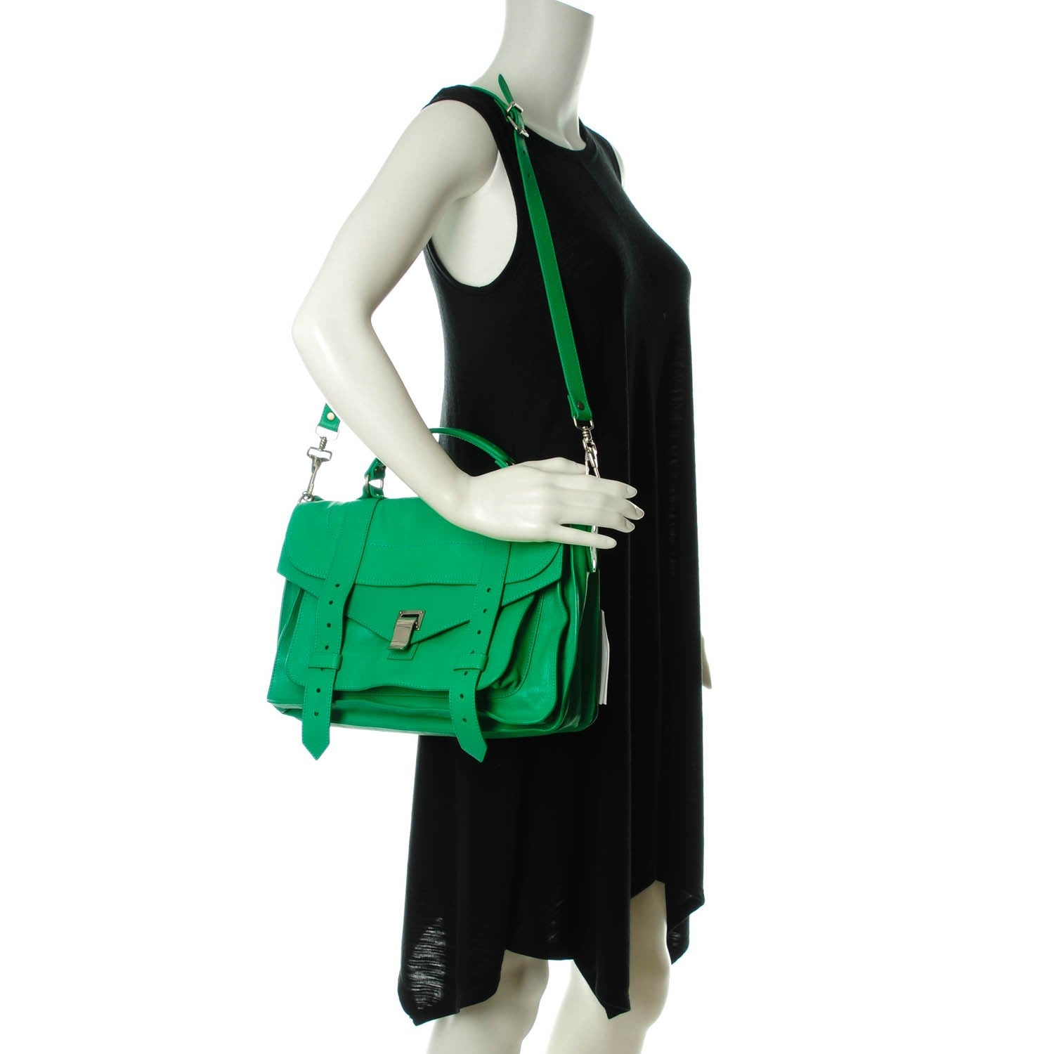 Proenza Schouler Lambskin Medium PS1 Satchel Aloe 2 of 8