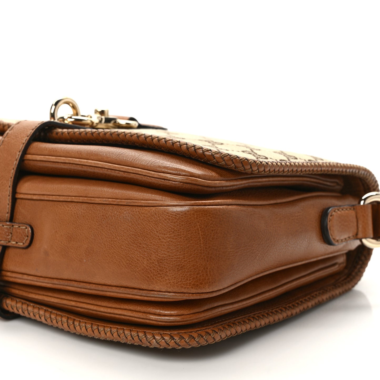 Monogram Medium Marrakech Flap Messenger Bag Beige Brown