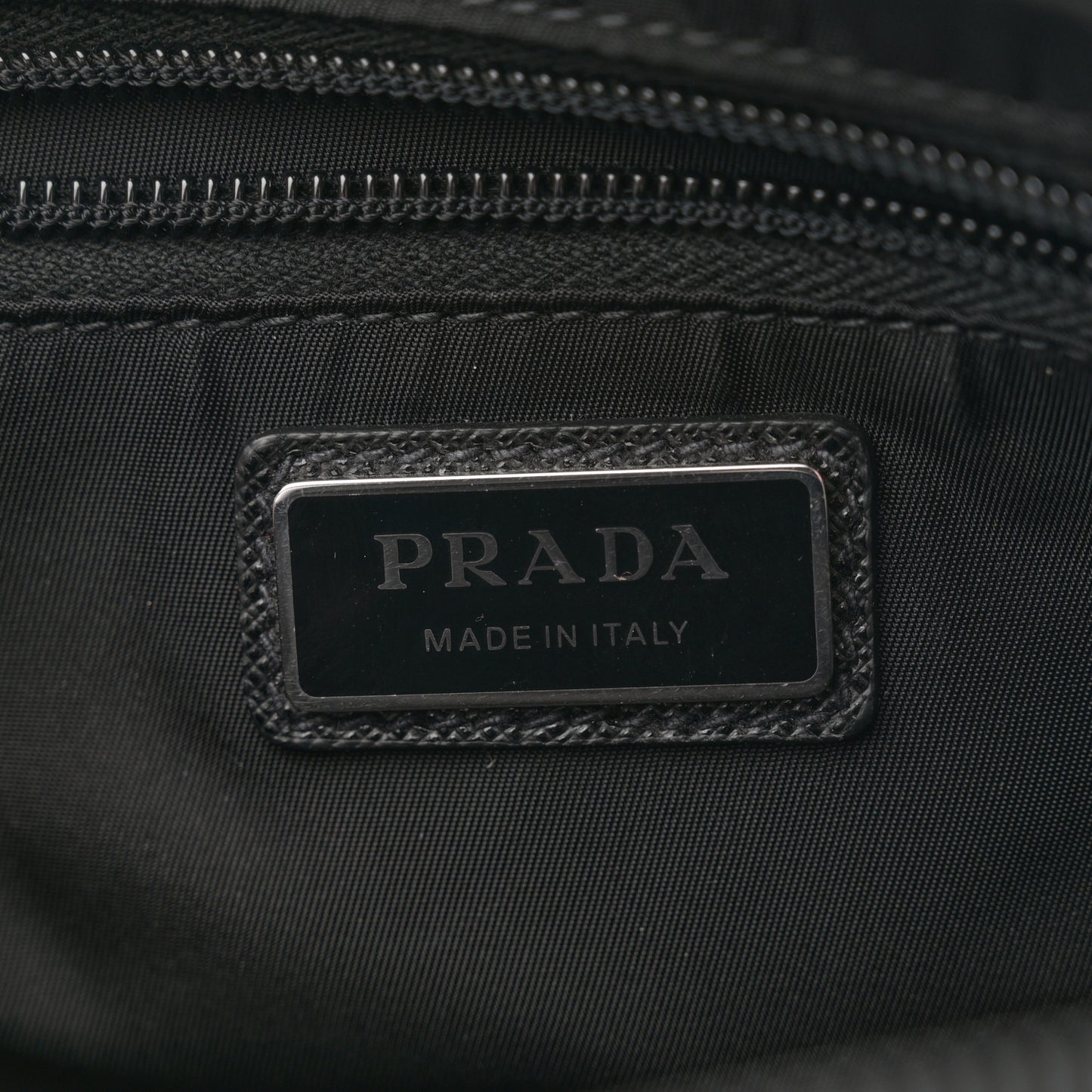 Re-Nylon Saffiano Belt Bag L Black