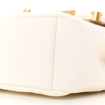 Chanel Lambskin Enamel Strass Quilted Mini Paris Monaco Flap White 10 of 11