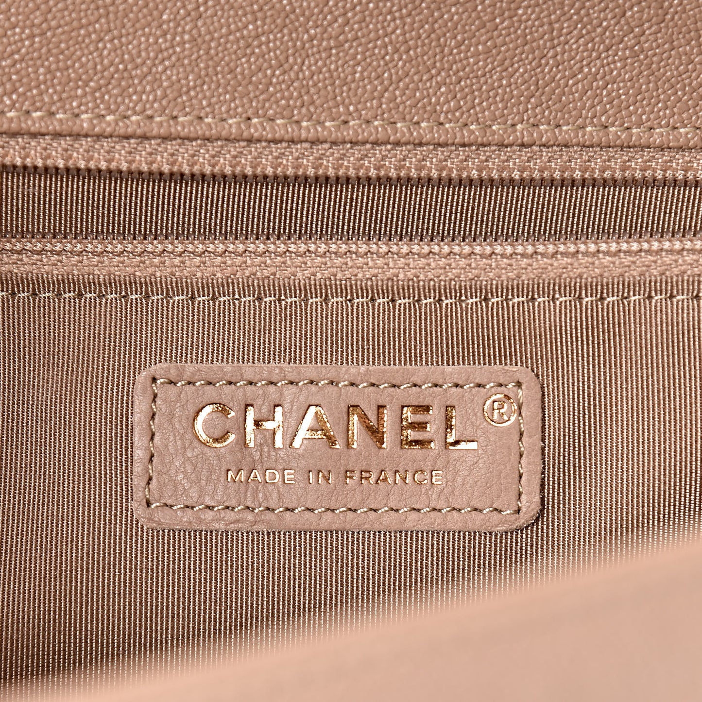 Caviar Quilted New Medium Boy Flap Dark Beige