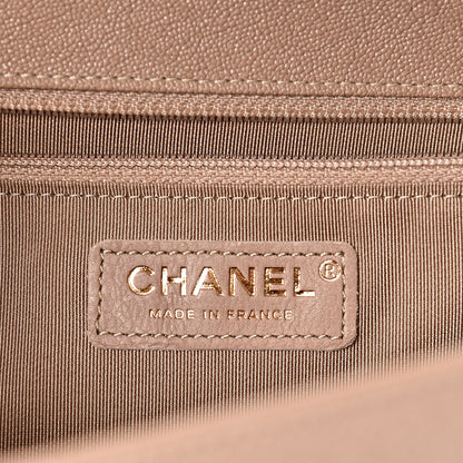 Chanel Caviar Quilted New Medium Boy Flap Dark Beige 6 of 12