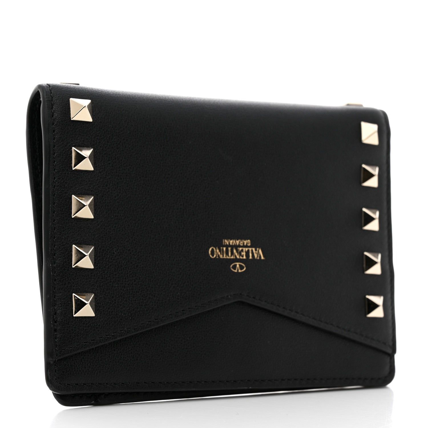 Valentino Garavani Vitello Rockstud Passport Holder Black 3 of 7