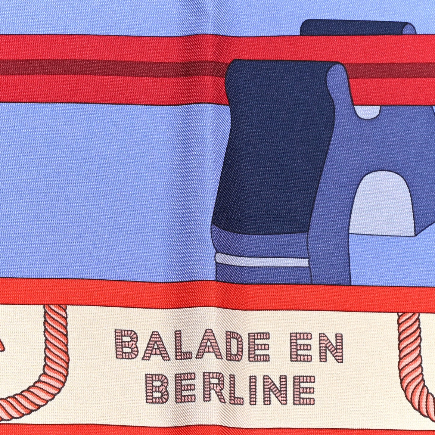 Silk Balade En Berline Scarf 90 Lavande Rouge Marine