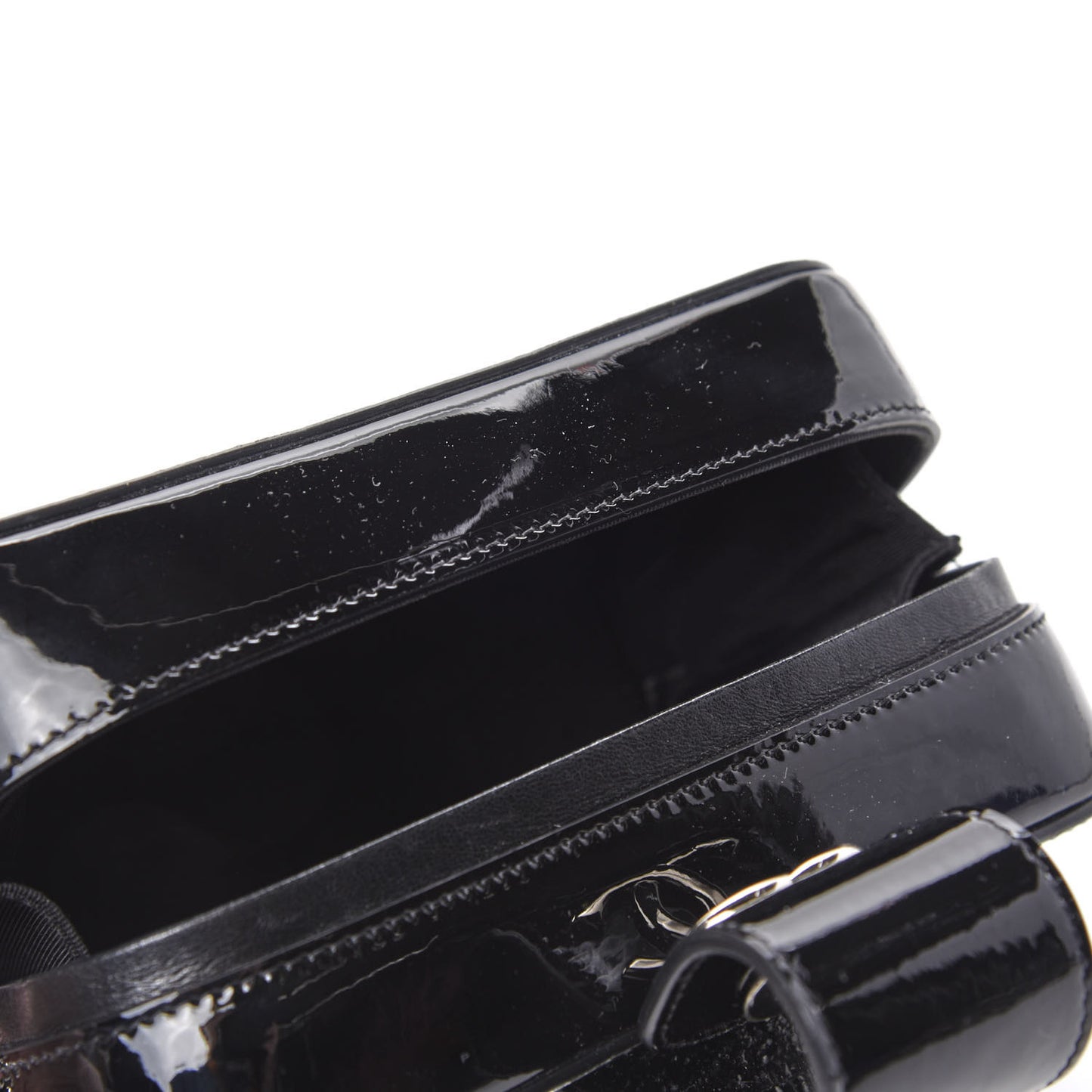 Glitter Patent Evening On The Moon Camera Case Silver