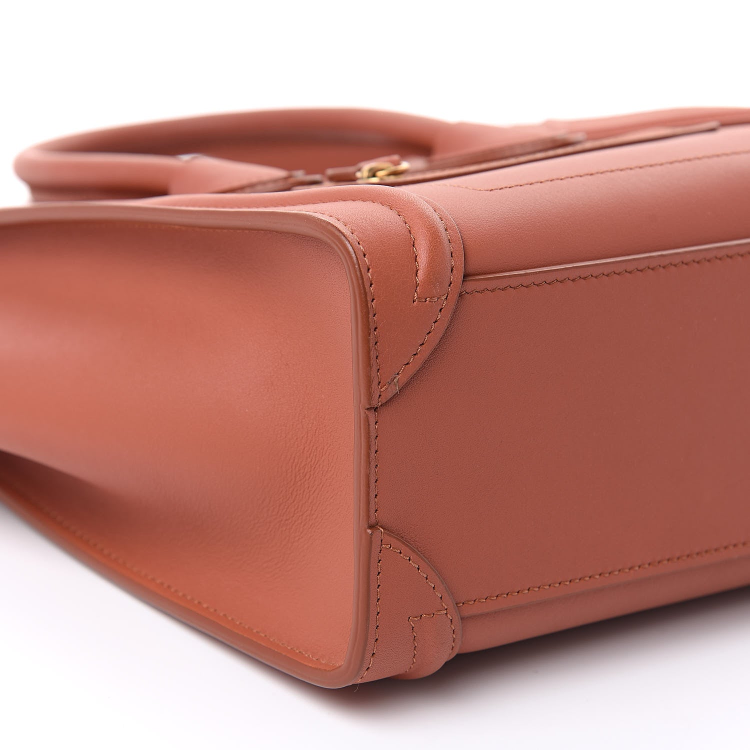 Celine Smooth Calfskin Nano Luggage Terracotta 9 of 13