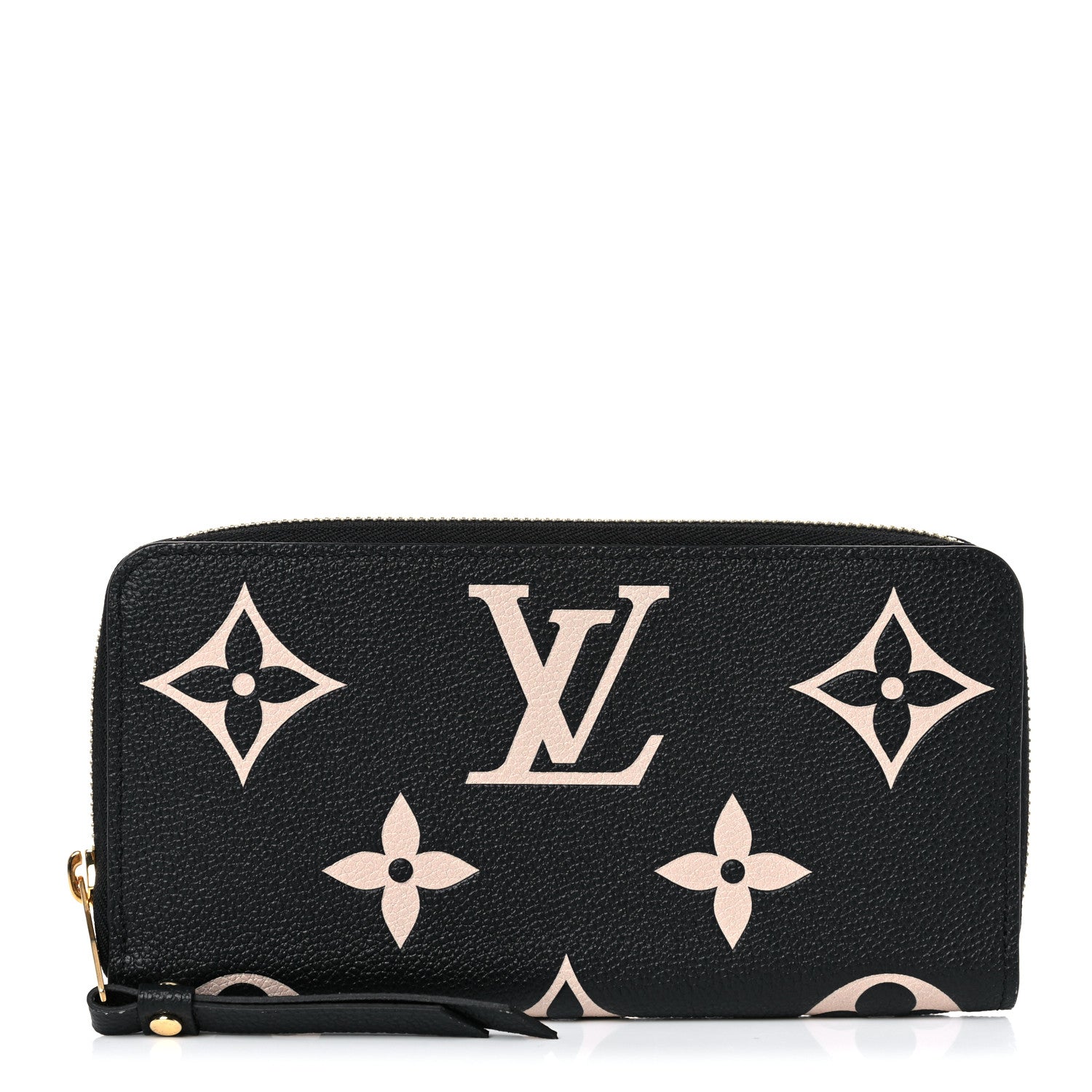 Louis Vuitton Empreinte Monogram Giant Zippy Wallet Black Beige 1 of 8