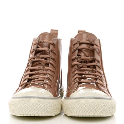 Valentino Garavani Patent Calfskin Womens Giggies High Top Sneakers 40 Rose Cannelle 2 of 9