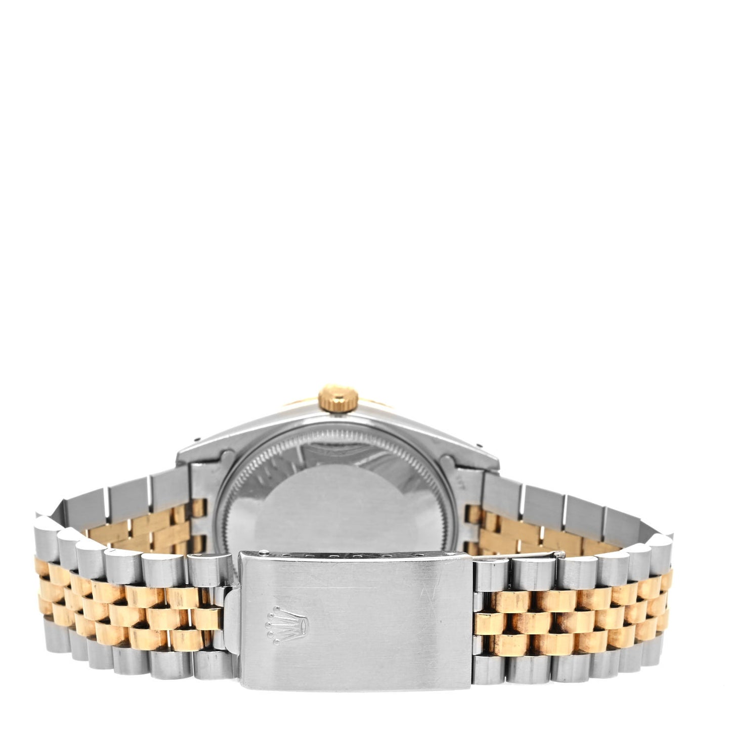 Stainless Steel 18K Yellow Gold 34mm Oyster Perpetual Date Watch White Roman 15000