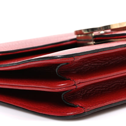 Gucci Dollar Calfskin Small Interlocking G Shoulder Bag Red 9 of 10