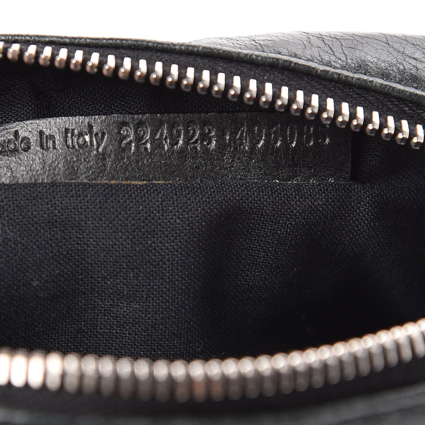 Agneau Giant 12 Silver Hardware Pencil Case M Black