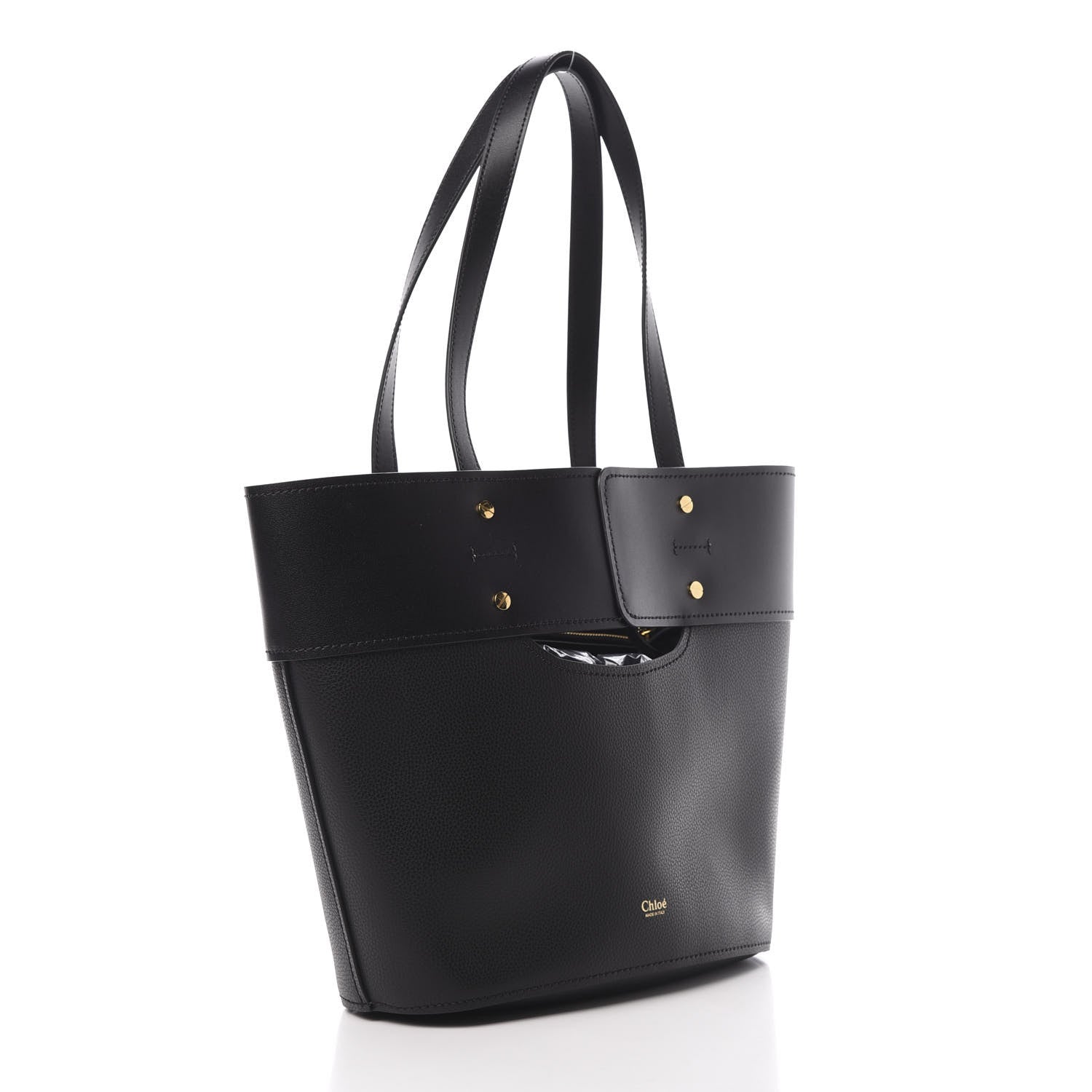 Chloe Smooth Grained Calfskin Small Aby Tote Black 4 of 10
