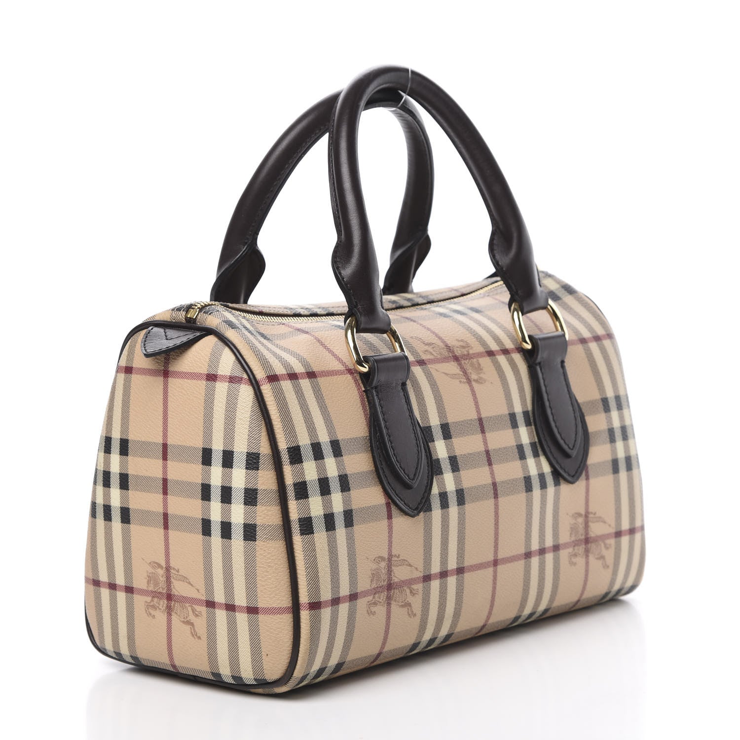Burberry Haymarket Check Small Chester Bowling Bag Chocolate 2 of 16