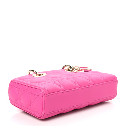 Christian Dior Lambskin Cannage Small Lady D-Joy Fuchsia 4 of 10