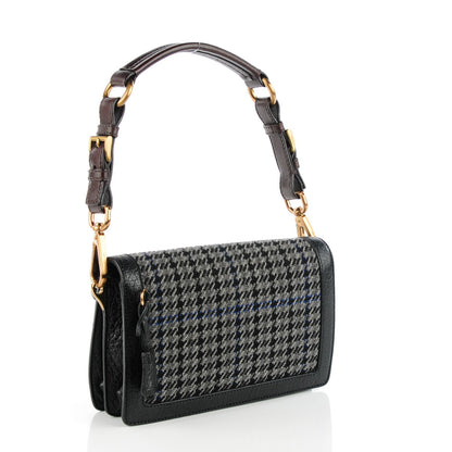 Prada Tweed Sound Shoulder Bag Black 3 of 9