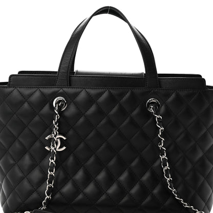 Chanel Calfskin Quilted Large Shopping Tote Black 8 of 10