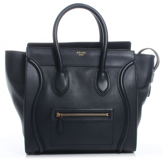 Celine Smooth Calfskin Mini Luggage Navy 1 of 9