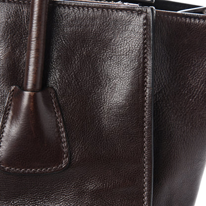 Prada Glace Calfskin Twin Pocket Tote Moro 8 of 13