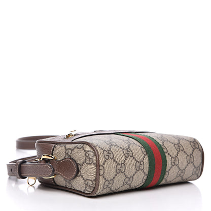 Gucci GG Supreme Monogram Web Mini Ophidia Shoulder Bag Brown 4 of 11