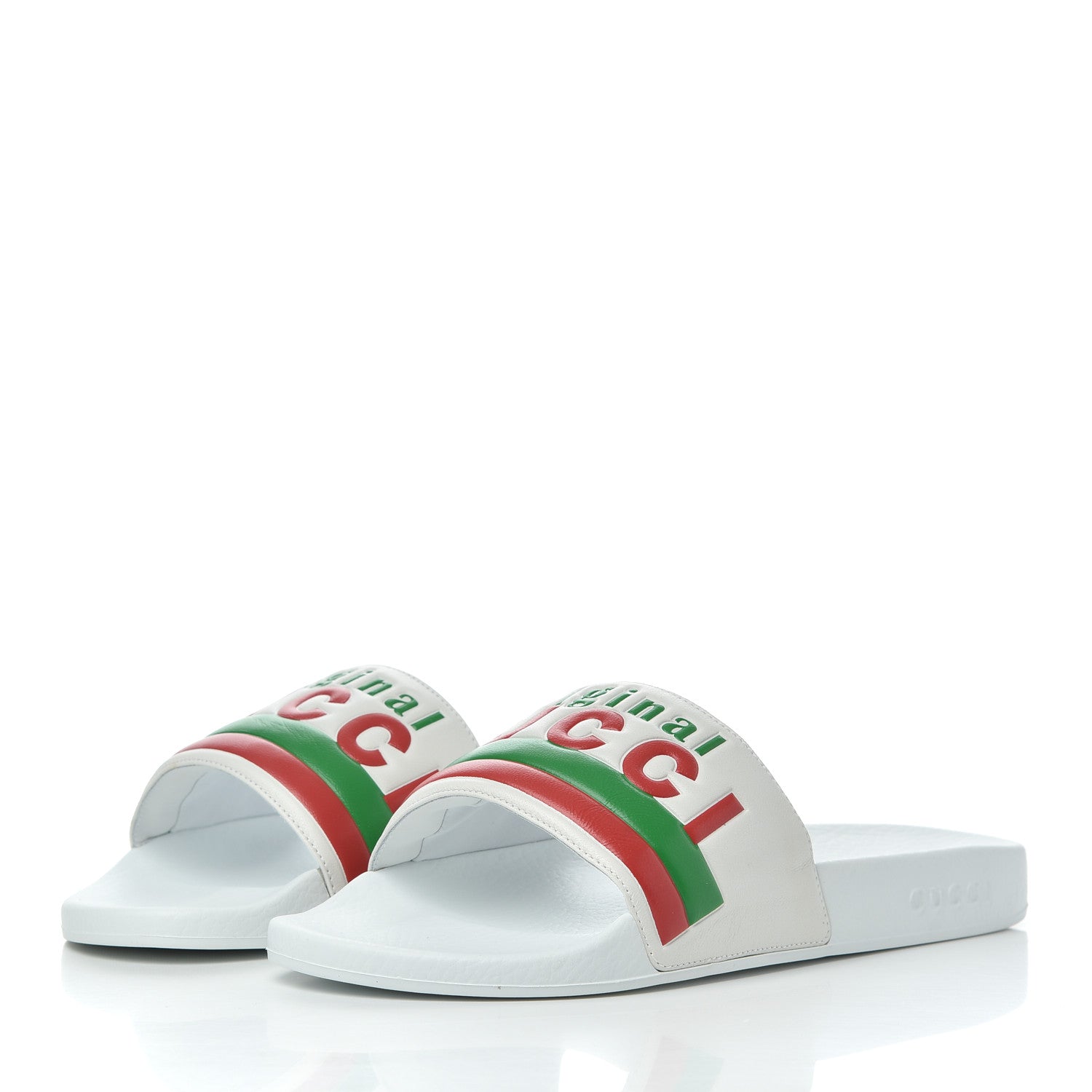Gucci Nappa Original Gucci Mens Slide Sandals 11 Great White 3 of 8