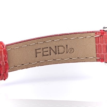 Fendi Stainless Steel Calfskin Diamond 23mm Moda Quartz Watch Red 7 of 10