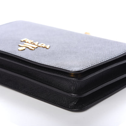 Prada Saffiano Lux Chain Wallet Black 8 of 8