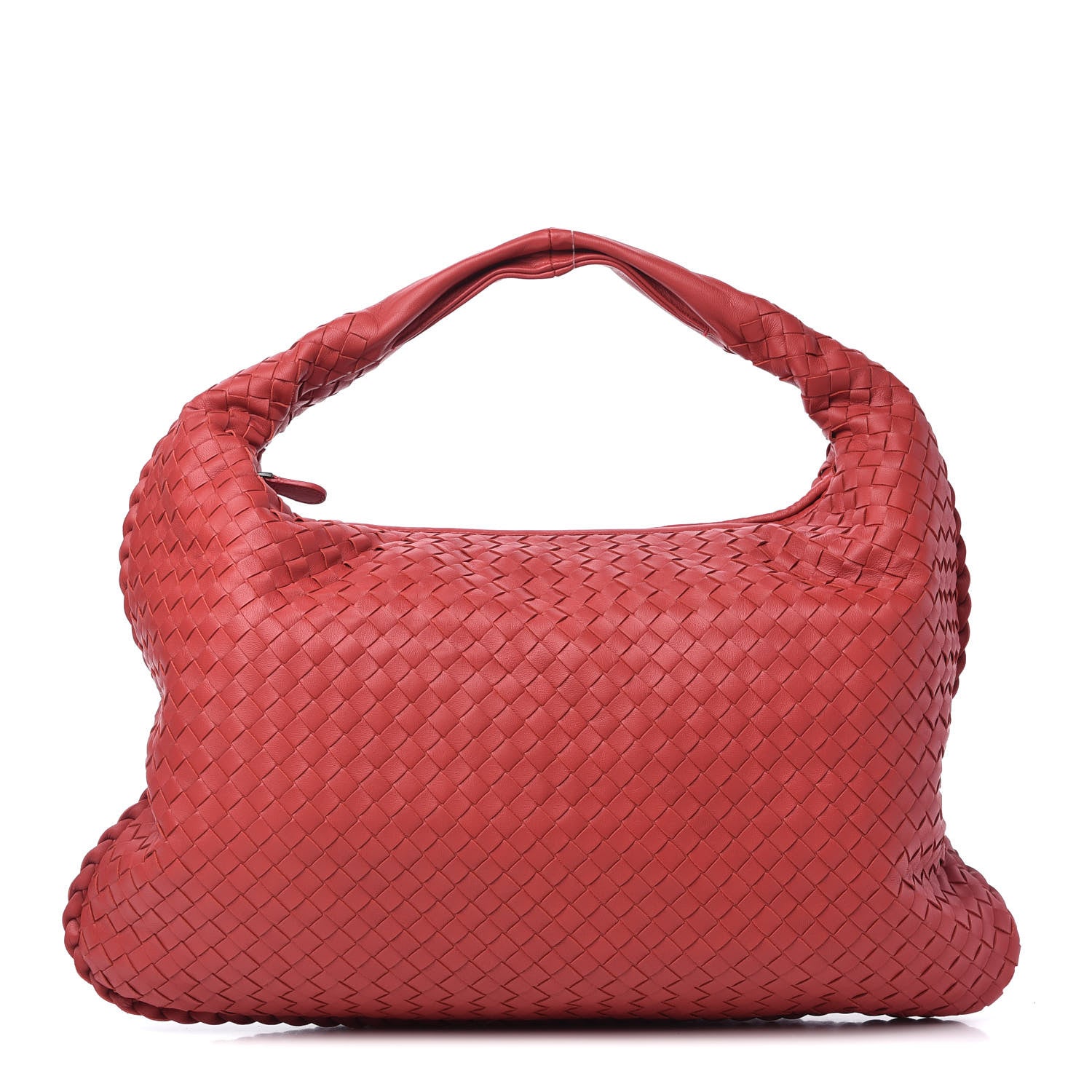 Bottega Veneta Nappa Intrecciato Large Veneta Hobo Red 1 of 10
