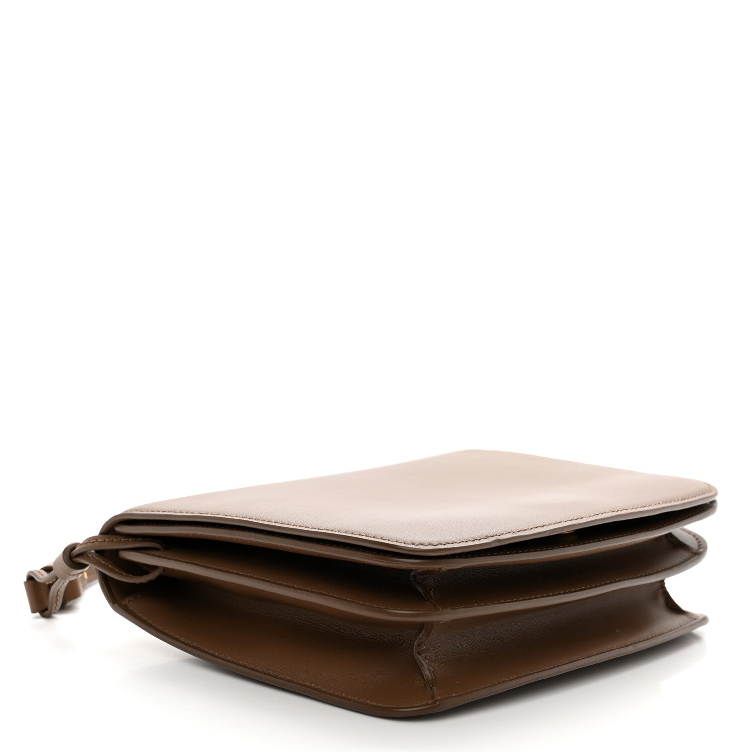 The Row Calfskin Large Julien Shoulder Bag Dark Taupe 4 of 12
