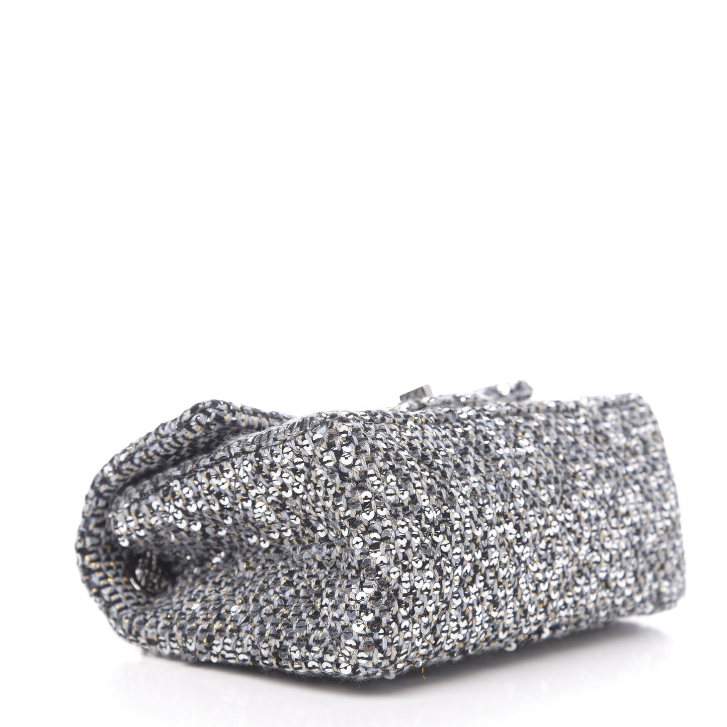 Tweed Quilted 2.55 Reissue Mini Flap Silver Black Gold