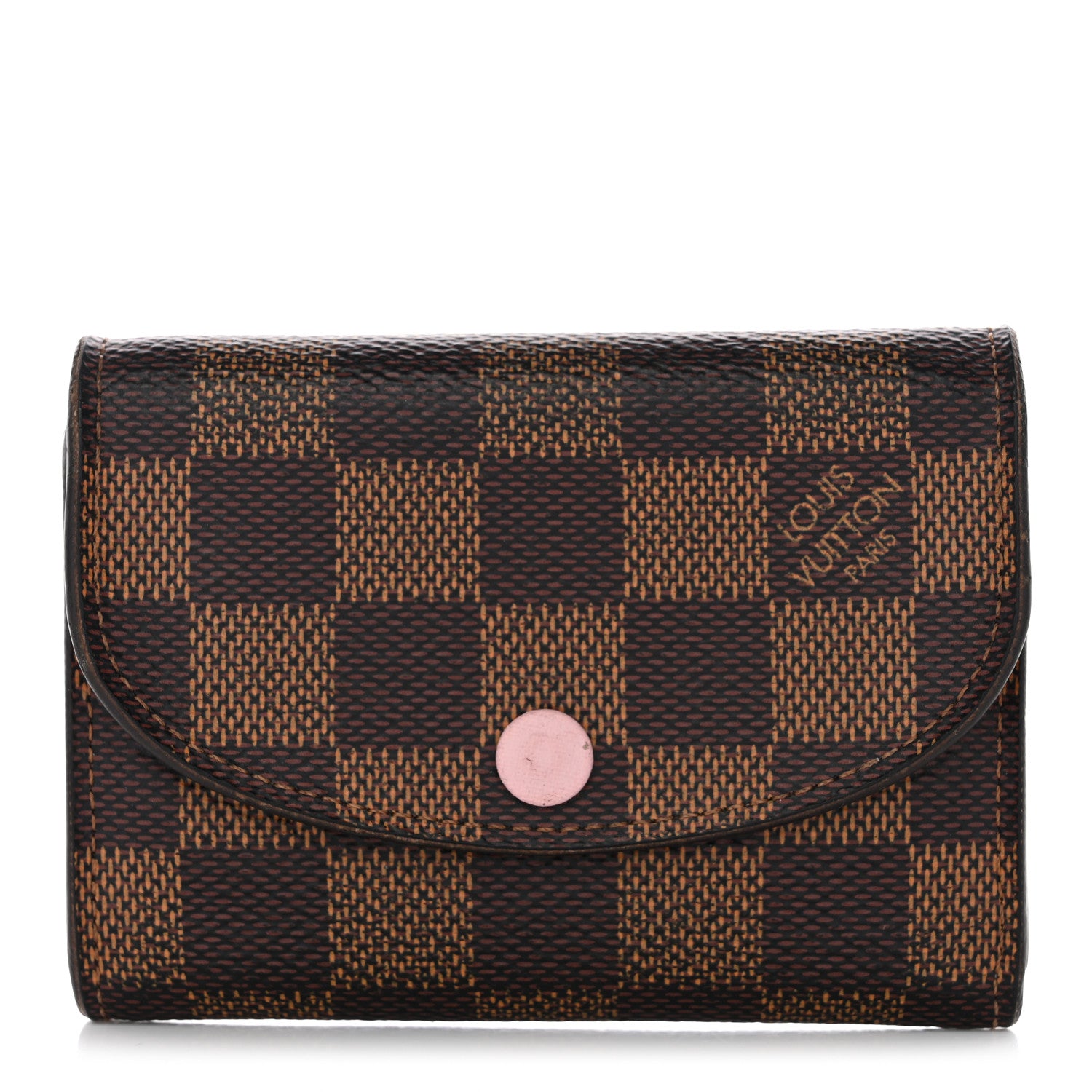 Louis Vuitton Damier Ebene Rosalie Coin Purse Rose Ballerine 1 of 9