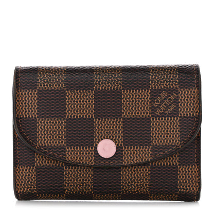 Louis Vuitton Damier Ebene Rosalie Coin Purse Rose Ballerine 1 of 9