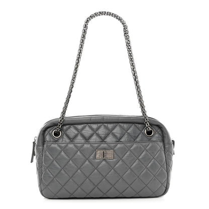 Chanel Aged Calfskin Quilted Medium Reissue Camera Case Grey 1 of 10