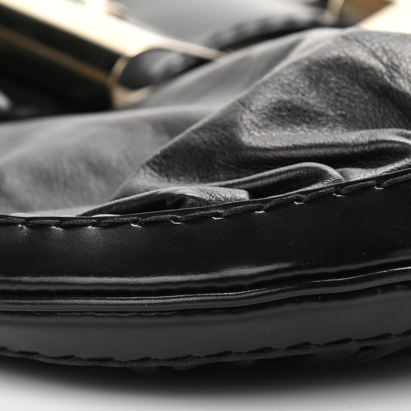 Calfskin Queen Bow Hobo Black