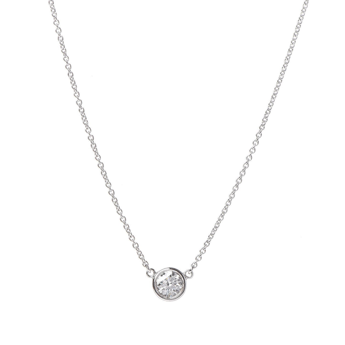 Platinum Diamond .30ct Elsa Peretti Diamonds by the Yard Pendant Necklace