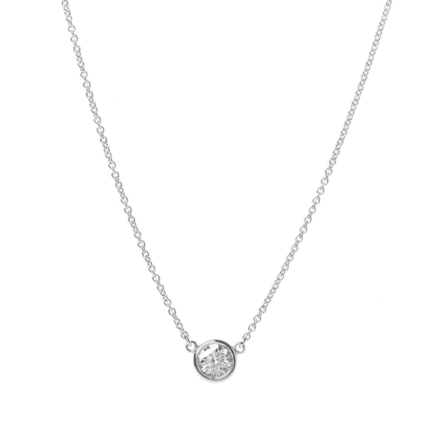 Tiffany Platinum Diamond .30ct Elsa Peretti Diamonds by the Yard Pendant Necklace 4 of 6