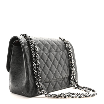 Chanel Caviar Quilted Jumbo Double Flap Black 3 of 10