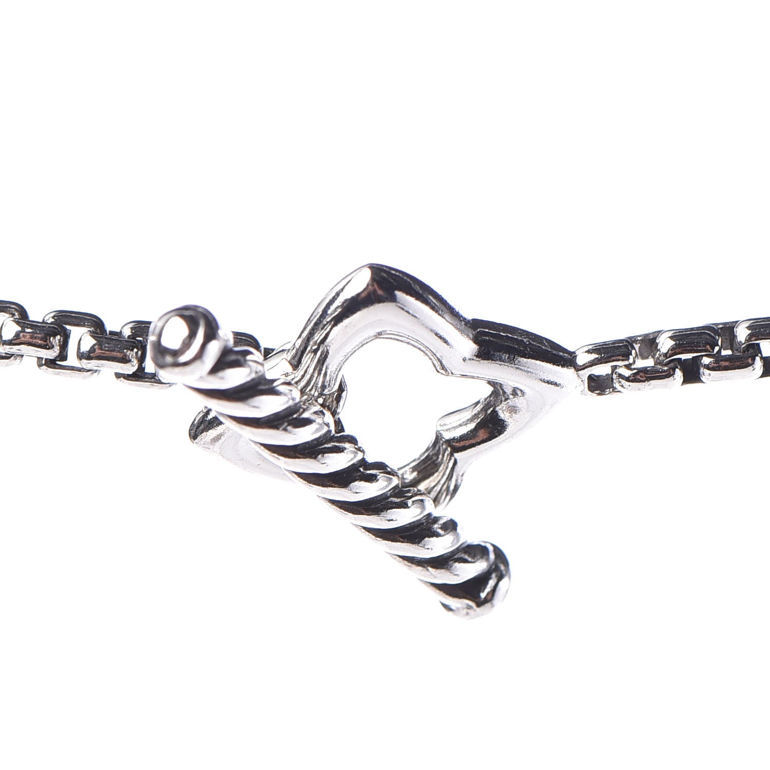 David Yurman Sterling Silver 25mm Quatrefoil Chain Necklace 4 of 5