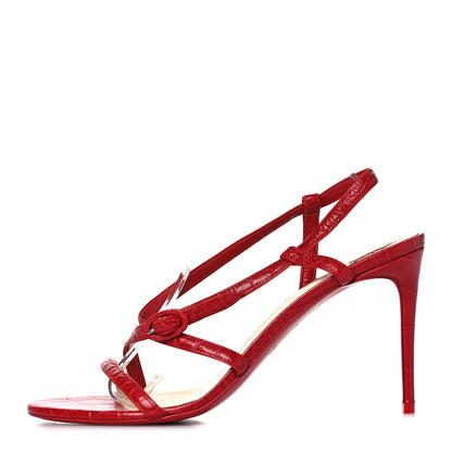 Christian Louboutin Calfskin Alligator Embossed Selima 85 Sandals 40 Loubi 1 of 7