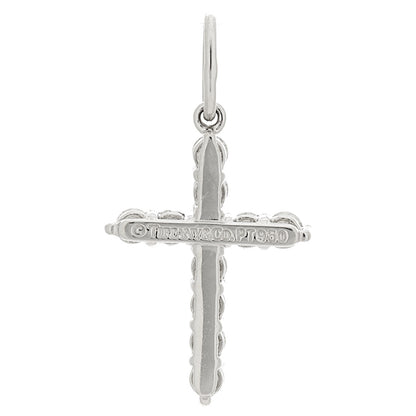 Tiffany Platinum Diamond Mini Cross Pendant 3 of 4