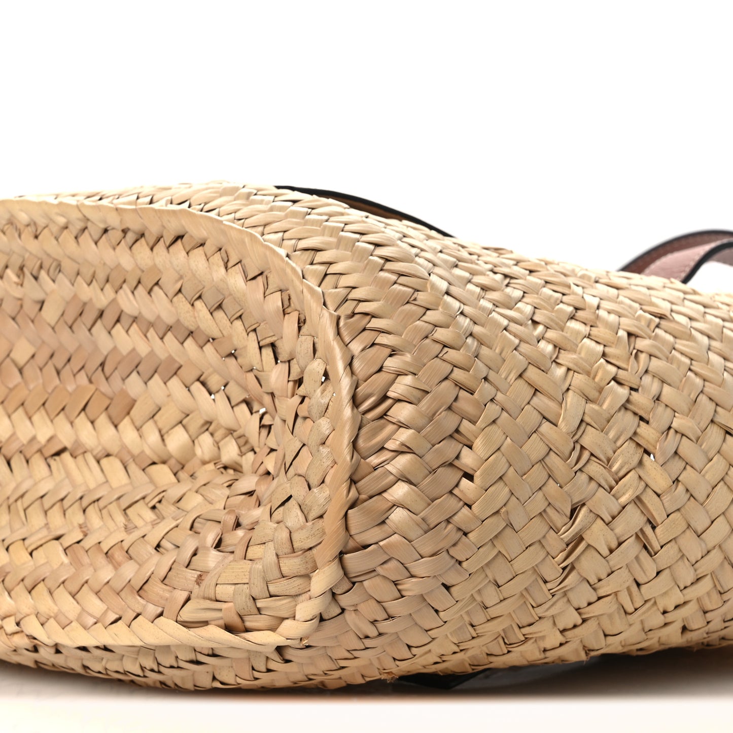 Raffia Medium Basket Tote Bag Natural Tan