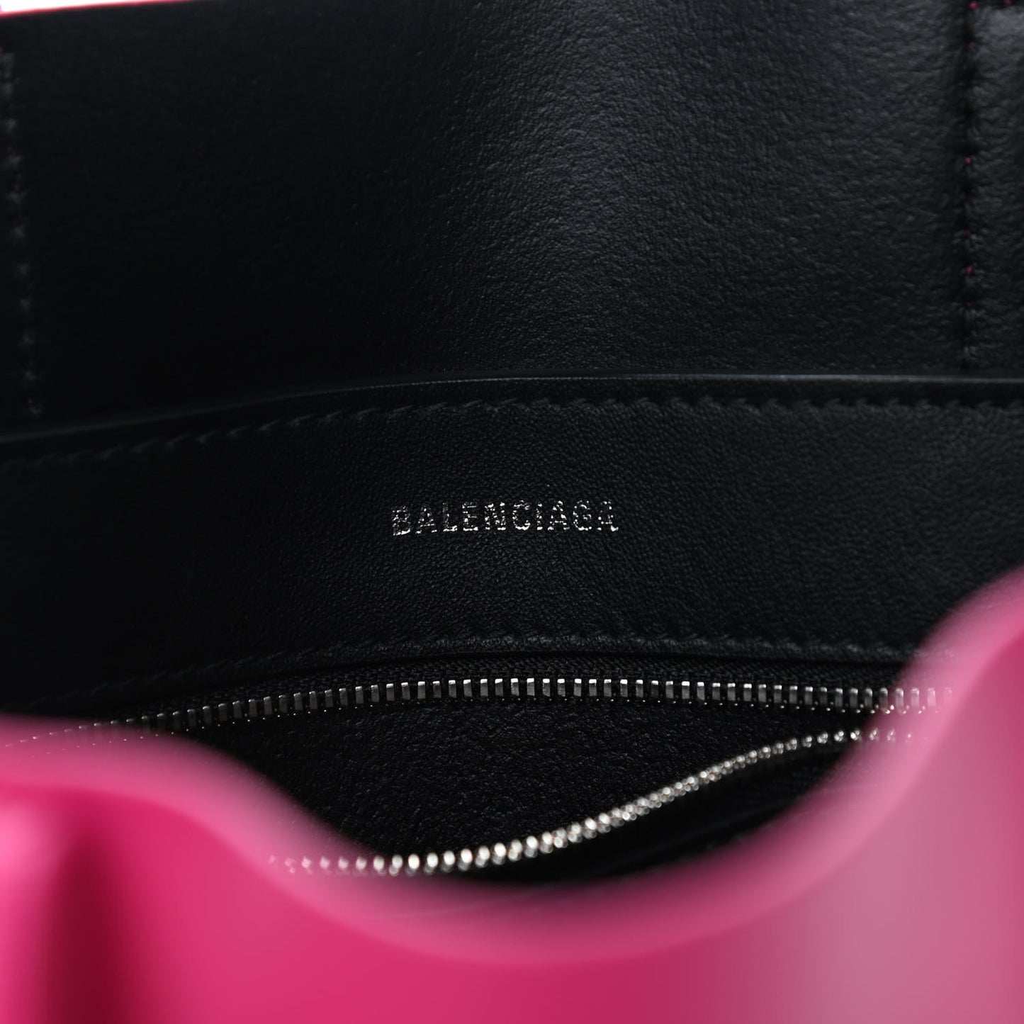 Calfskin XXS Everyday Tote Rose Magenta Black