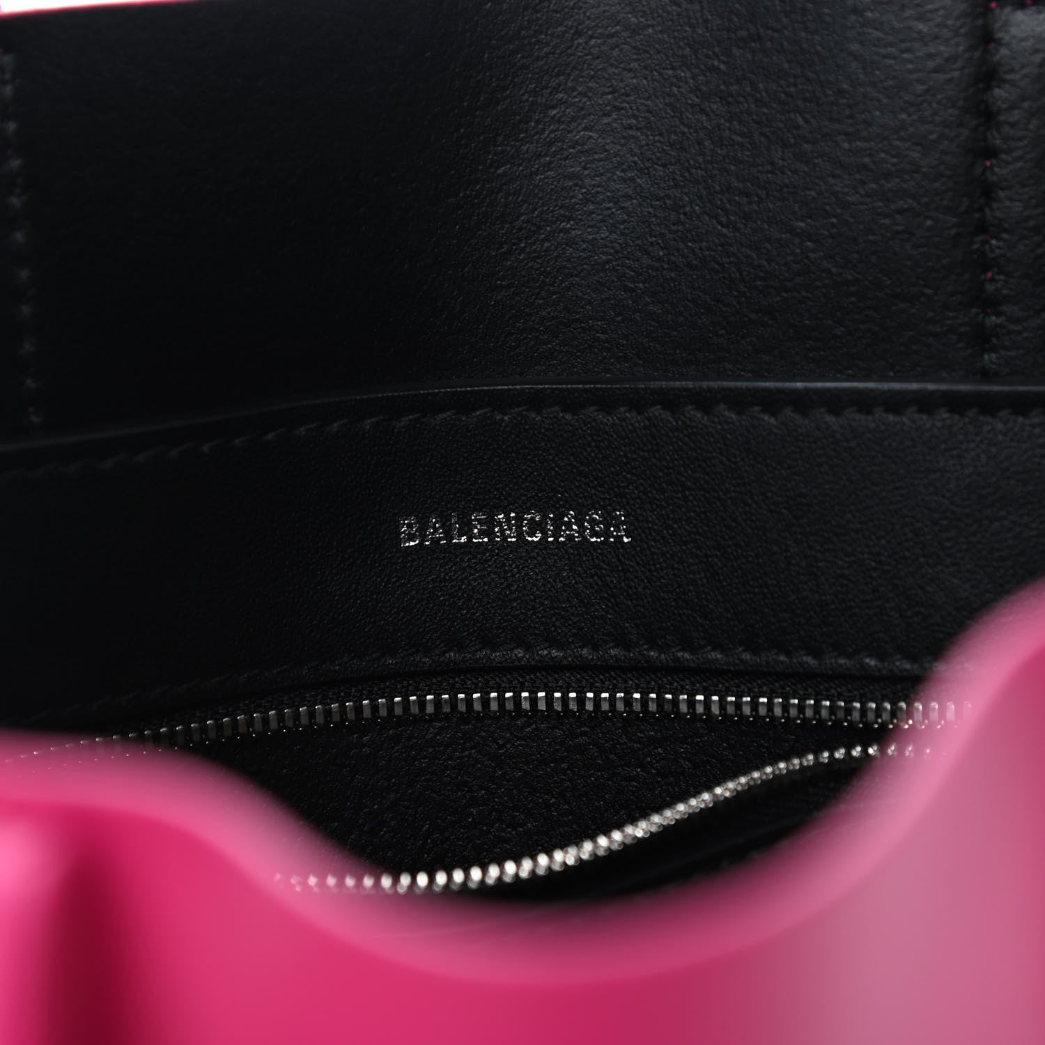 Balenciaga Calfskin XXS Everyday Tote Rose Magenta Black 6 of 10