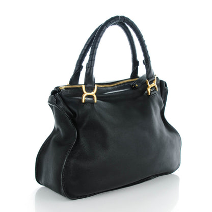 Chloe Calfskin Large Marcie Satchel Black 3 of 7