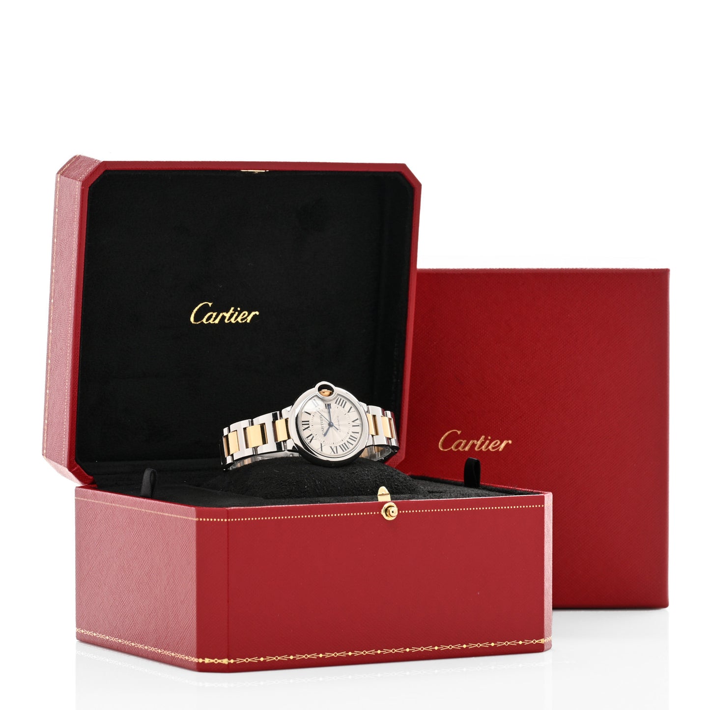 Stainless Steel 18K Yellow Gold 33mm Ballon Bleu De Cartier Automatic Watch