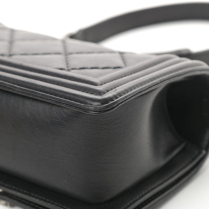 Chanel Calfskin Double Stitch Small Boy Flap Black 11 of 18