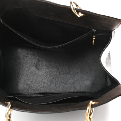 Chanel Patent Quilted Grand Shopping Tote GST Black 5 of 14